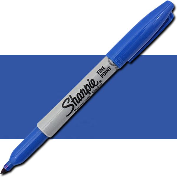 Sharpie 30003 Pen-Style Permanent Marker, Fine Marker Point, Blue Alcohol Based Ink; Great for creating bold, detailed lines on signs, files, and labels; Distinct, Blue ink; Quick drying and non-toxic, making it safe for use around children; Water and smudge proof as well as fade resistant to make lasting impressions; Can be used on virtually any surface; UPC 071641300033 (SHARPIE30003 SHARPIE 30003 ALVIN PERMANENT ALCOHOL BLUE)