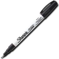 Sharpie 35526 Paint Marker, Extra Fine Marker Point Type, Black Oil Based Ink; Permanent, oil-based opaque paint markers mark on light and dark surfaces; Use on virtually any surface; metal, pottery, wood, rubber, glass, plastic, stone, and more; Quick-drying, and resistant to water, fading, and abrasion; Xylene-free; AP certified; Black, Extra Fine; Dimensions 5.00" x 0.38" x 0.38"; Weight 0.1 lbs; UPC 071641355262 (SHARPIE35526 SHARPIE 35526 SN35526 ALVINCO BLACK OIL EXTRA FINE) 