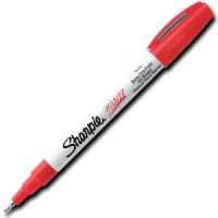 Sharpie 35527 Paint Marker, Extra Fine Marker Point Type, Red Oil Based Ink; Permanent, oil-based opaque paint markers mark on light and dark surfaces; Use on virtually any surface; metal, pottery, wood, rubber, glass, plastic, stone, and more; Quick-drying, and resistant to water, fading, and abrasion; Xylene-free; AP certified; Red, Extra Fine; Dimensions 5.00" x 0.38" x 0.38"; Weight 0.1 lbs; UPC 071641355279 (SHARPIE35527 SHARPIE 35527 SN35527 ALVINCO RED OIL EXTRA FINE) 
