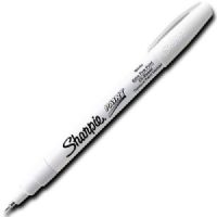 Sharpie 35531 Paint Marker, Extra Fine Marker Point Type, White Oil Based Ink; Permanent, oil-based opaque paint markers mark on light and dark surfaces; Use on virtually any surface; metal, pottery, wood, rubber, glass, plastic, stone, and more; Quick-drying, and resistant to water, fading, and abrasion; Xylene-free; AP certified; White, Extra Fine; Dimensions 5.00" x 0.38" x 0.38"; Weight 0.1 lbs; UPC 071641355319 (SHARPIE35531 SHARPIE 35530 SN35531 ALVINCO WHITE OIL EXTRA FINE) 