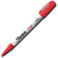Sharpie 35535 Fine Point Paint Marker, Red, Permanent, Quick Drying; Permanent, oil-based opaque paint markers mark on light and dark surfaces; Use on virtually any surface, metal, pottery, wood, rubber, glass, plastic, stone, and more; Quick-drying, and resistant to water, fading, and abrasion; Xylene-free; AP certified; Red, Fine; Dimensions 5.00" x 0.38" x 0.38"; Weight 0.1 lbs; UPC 071641355354 (SHARPIE35535 SHARPIE 35535 SN35535 ALVIN FINE RED) 