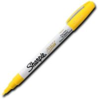 Sharpie 35539 Fine Point Paint Marker, Yellow, Permanent, Quick Drying; Permanent, oil-based opaque paint markers mark on light and dark surfaces; Use on virtually any surface, metal, pottery, wood, rubber, glass, plastic, stone, and more; Quick-drying, and resistant to water, fading, and abrasion; Xylene-free; AP certified; Yellow, Fine; Dimensions 5.00" x 0.38" x 0.38"; Weight 0.1 lbs; UPC 071641355392 (SHARPIE35539 SHARPIE 35539 SN35539 ALVIN FINE YELLOW) 