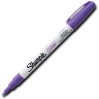 Sharpie 35541 Fine Point Paint Marker, Purple, Permanent, Quick Drying; Permanent, oil-based opaque paint markers mark on light and dark surfaces; Use on virtually any surface, metal, pottery, wood, rubber, glass, plastic, stone, and more; Quick-drying, and resistant to water, fading, and abrasion; Xylene-free; AP certified; Purple, Fine; Dimensions 5.00" x 0.38" x 0.38"; Weight 0.1 lbs; UPC 071641355415 (SHARPIE35541 SHARPIE 35541 SN35541 ALVIN FINE PURPLE) 