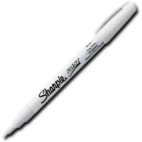 Sharpie 35543 Fine Point Paint Marker, White, Permanent, Quick Drying; Permanent, oil-based opaque paint markers mark on light and dark surfaces; Use on virtually any surface, metal, pottery, wood, rubber, glass, plastic, stone, and more; Quick-drying, and resistant to water, fading, and abrasion; Xylene-free; AP certified; White, Fine; Dimensions 5.00" x 0.38" x 0.38"; Weight 0.1 lbs; UPC 071641355439 (SHARPIE35543 SHARPIE 35543 SN35543 ALVIN FINE WHITE) 