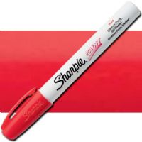 Sharpie 35550 Oil Paint Marker Medium Red; Permanent, oil-based opaque paint markers mark on light and dark surfaces; Use on virtually any surface; metal, pottery, wood, rubber, glass, plastic, stone, and more; Quick-drying, and resistant to water, fading, and abrasion; Xylene-free; AP certified; Red, Medium; Dimensions 5.5" x 0.62" x 0.62"; Weight 0.1 lbs; UPC 071641355507 (SHARPIE35550 SHARPIE 35550 OIL PAINT MARKER MEDIUM RED) 