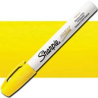 Sharpie 35554 Oil Paint Marker Medium Yellow; Permanent, oil-based opaque paint markers mark on light and dark surfaces; Use on virtually any surface; metal, pottery, wood, rubber, glass, plastic, stone, and more; Quick-drying, and resistant to water, fading, and abrasion; Xylene-free; AP certified; Yellow, Medium; Dimensions 5.5" x 0.62" x 0.62"; Weight 0.1 lbs; UPC 071641355545 (SHARPIE35554 SHARPIE 35554 OIL PAINT MARKER MEDIUM YELLOW) 