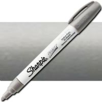 Sharpie 35560 Oil Paint Marker Medium Silver; Permanent, oil-based opaque paint markers mark on light and dark surfaces; Use on virtually any surface, metal, pottery, wood, rubber, glass, plastic, stone, and more; Quick-drying, and resistant to water, fading, and abrasion; Xylene-free; AP certified; Silver, Medium; Dimensions 5.5" x 0.62" x 0.62"; Weight 0.1 lbs; UPC 071641355606 (SHARPIE35560 SHARPIE 35560 OIL PAINT MARKER MEDIUM SILVER) 