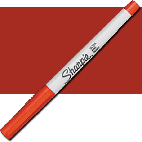 Sharpie 37002 Ultra Fine Point Red Permanent Marker; Great for creating bold, detailed lines on signs, files, and labels; Bold Red color; Quick drying ink; Water and smudge proof as well as fade resistant to make lasting impressions; Capped design protects the tip when it's not in use; Ultra-fine point provides a consistent stroke width that's perfect for small details; Dimensions 5.75