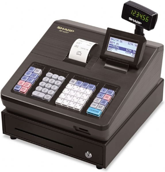 Sharp XE-A207 Cash Register, Clear Multi-Line Operator Display, Easy Set-Up with Guided Programming, SD Card Slot for Program Backup Easy Data Transfer; Clear multi-line operator display with tilt-mechanism for user-friendly operation, Automatic VAT calculations; Dimensions 14.17 x 16.73 x 12.80 inches; Weight 24.25 lbs (SHARPXEA207 SHARP-XEA207 XEA-207 XE-A207)