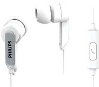 Philips SHE1405WT In-ear Headphone with Microphone, White, 20 mW Maximum power input, 8.6 mm Speaker diameter, Impedance 16 Ohm, Sensitivity 103 dB, Frequency response 10 - 22000 Hz, Perfect in-ear seal blocks out external noise, Integrated microphone & call button, 3 interchangeable rubber ear caps for optimal fit in all ear, UPC 692597070385 (SHE-1405WT SHE-1405-WT SHE 1405WT SHE1405) 