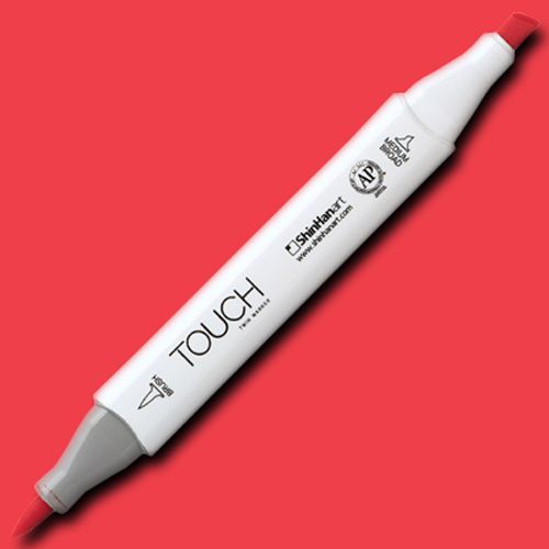 ShinHan Art 1210012-R12 TOUCH Twin Brush, Coral Red Marker; An advanced alcohol-based ink formula that ensures rich color saturation and coverage with silky ink flow; The alcohol-based ink doesn't dissolve printed ink toner, allowing for odorless, vividly colored artwork on printed materials; EAN 8809309663600 (SHINHANART1210012R12 SHINHAN ART 1210012-R12 19929-3240 ALVIN TWIN BRUSH CORAL RED MARKER)