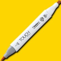 ShinHan Art 1210034-Y34 TOUCH Twin Brush, Yellow Marker; An advanced alcohol-based ink formula that ensures rich color saturation and coverage with silky ink flow; The alcohol-based ink doesn't dissolve printed ink toner, allowing for odorless, vividly colored artwork on printed materials; EAN 8809309663792 (SHINHANART1210034Y34 SHINHAN ART 1210034-Y34 19929-4900 ALVIN TWIN BRUSH YELLOW MARKER) 