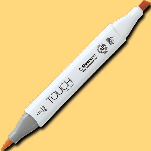 ShinHan Art 1210036-Y36 TOUCH Twin Brush, Cream Marker; An advanced alcohol-based ink formula that ensures rich color saturation and coverage with silky ink flow; The alcohol-based ink doesn't dissolve printed ink toner, allowing for odorless, vividly colored artwork on printed materials; EAN 8809309663815 (SHINHANART1210036Y36 SHINHAN ART 1210036-Y36 19929-1100 ALVIN TWIN BRUSH CREAM MARKER)