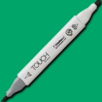 ShinHan Art 1210055-G55 TOUCH Twin Brush, Emerald Green Marker; An advanced alcohol-based ink formula that ensures rich color saturation and coverage with silky ink flow; The alcohol-based ink doesn't dissolve printed ink toner, allowing for odorless, vividly colored artwork on printed materials; EAN 8809309663983 (SHINHANART1210055G55 SHINHAN ART 1210055-G55 19929-7050 ALVIN TWIN BRUSH EMERALD GREEN MARKER) 