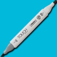 ShinHan Art 1210066-B66 TOUCH Twin Brush, Baby Blue Marker; An advanced alcohol-based ink formula that ensures rich color saturation and coverage with silky ink flow; The alcohol-based ink doesn't dissolve printed ink toner, allowing for odorless, vividly colored artwork on printed materials; EAN 8809309664089 (SHINHANART1210066B66 SHINHAN ART 1210066-B66 19929-5350 ALVIN TWIN BRUSH BABY BLUE MARKER) 