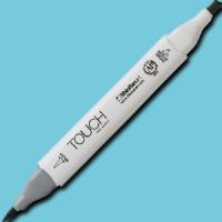 ShinHan Art 1210067-B67 TOUCH Twin Brush, Pastel Blue Marker; An advanced alcohol-based ink formula that ensures rich color saturation and coverage with silky ink flow; The alcohol-based ink doesn't dissolve printed ink toner, allowing for odorless, vividly colored artwork on printed materials; EAN 8809309664096 (SHINHANART1210067B67 SHINHAN ART 1210067-B67 19929-5320 ALVIN TWIN BRUSH PASTEL BLUE MARKER) 