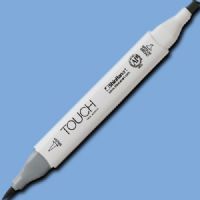 ShinHan Art 1210076-PB76 TOUCH Twin Brush, Sky Blue Marker; An advanced alcohol-based ink formula that ensures rich color saturation and coverage with silky ink flow; The alcohol-based ink doesn't dissolve printed ink toner, allowing for odorless, vividly colored artwork on printed materials; EAN 8809309664188 (SHINHANART1210076PB76 SHINHAN ART 1210076-PB76 19929-5070 ALVIN TWIN BRUSH SKY BLUE MARKER) 