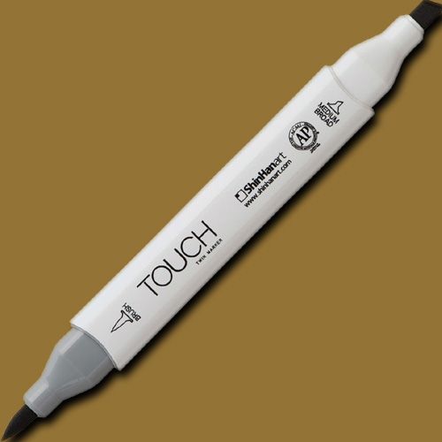 ShinHan Art 1210100-BR100 TOUCH Twin Brush, Walnut Marker; An advanced alcohol-based ink formula that ensures rich color saturation and coverage with silky ink flow; The alcohol-based ink doesn't dissolve printed ink toner, allowing for odorless, vividly colored artwork on printed materials; EAN 8809309664386 (SHINHANART1210100BR100 SHINHAN ART 1210100-BR100 19929-8910 ALVIN TWIN BRUSH WALNUT MARKER)