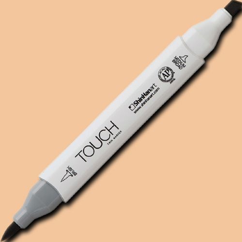 ShinHan Art 1210107-BR107 TOUCH Twin Brush, Sand Marker; An advanced alcohol-based ink formula that ensures rich color saturation and coverage with silky ink flow; The alcohol-based ink doesn't dissolve printed ink toner, allowing for odorless, vividly colored artwork on printed materials; EAN 8809309664430 (SHINHANART1210107BR107 SHINHAN ART 1210107-BR107 19929-8540 ALVIN TWIN BRUSH SAND MARKER)