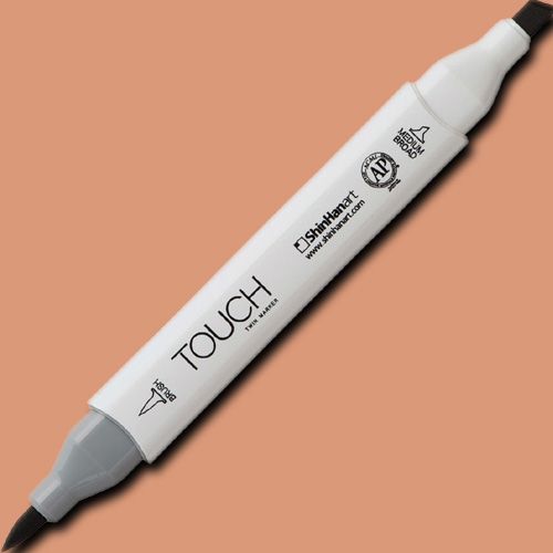ShinHan Art 1210112-BR112 TOUCH Twin Brush, Leather Brown Marker; An advanced alcohol-based ink formula that ensures rich color saturation and coverage with silky ink flow; The alcohol-based ink doesn't dissolve printed ink toner, allowing for odorless, vividly colored artwork on printed materials; EAN 8809326961109 (SHINHANART1210112BR112 SHINHAN ART 1210112-BR112 19929-8930 ALVIN TWIN BRUSH LEATHER BROWN MARKER)