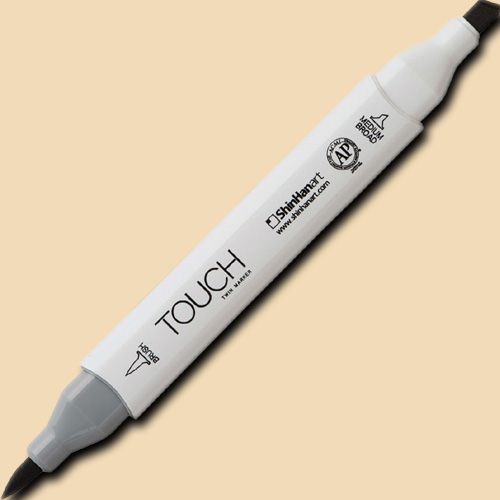 ShinHan Art 1210113-BR113 TOUCH Twin Brush, Peanut Marker; An advanced alcohol-based ink formula that ensures rich color saturation and coverage with silky ink flow; The alcohol-based ink doesn't dissolve printed ink toner, allowing for odorless, vividly colored artwork on printed materials; EAN 8809326961062 (SHINHANART1210113BR113 SHINHAN ART 1210113-BR113 19929-8940 ALVIN TWIN BRUSH PEANUT MARKER)