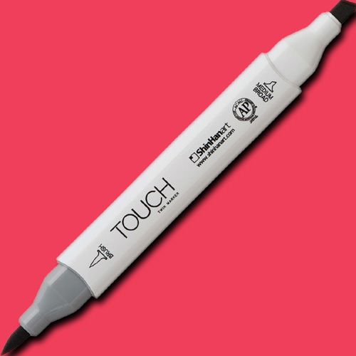 ShinHan Art 1210121-F121 TOUCH Twin Brush, Fluorescent Coral Red Marker; An advanced alcohol-based ink formula that ensures rich color saturation and coverage with silky ink flow; The alcohol-based ink doesn't dissolve printed ink toner, allowing for odorless, vividly colored artwork on printed materials; EAN 8809309664461 (SHINHANART1210121F121 SHINHAN ART 1210121-F121 19929-3290 ALVIN TWIN BRUSH FLUORESCENT CORAL RED MARKER)