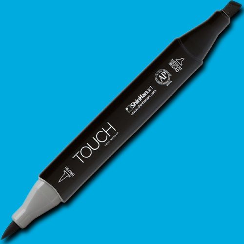 ShinHan Art 1210262-B262 TOUCH Twin Brush, Cerulean Blue Light Marker; An advanced alcohol-based ink formula that ensures rich color saturation and coverage with silky ink flow; The alcohol-based ink doesn't dissolve printed ink toner, allowing for odorless, vividly colored artwork on printed materials; EAN 8809326960584 (SHINHANART1210262B262 SHINHAN ART 1210262-B262 19929-5100 ALVIN TWIN BRUSH CERULEAN BLUE LIGHT MARKER)