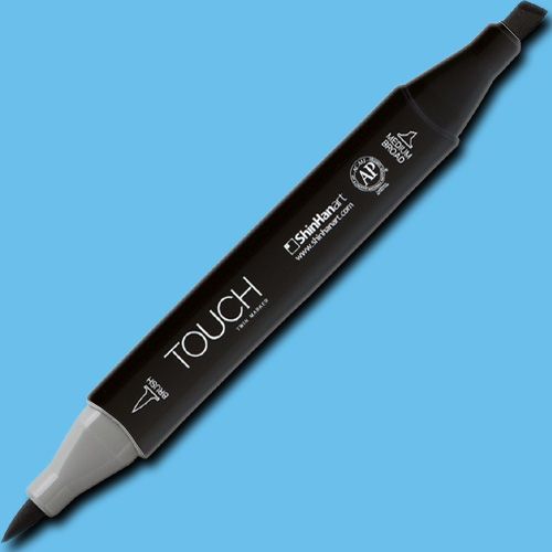 ShinHan Art 1210271-PB271 TOUCH Twin Brush, Light Blue Marker; An advanced alcohol-based ink formula that ensures rich color saturation and coverage with silky ink flow; The alcohol-based ink doesn't dissolve printed ink toner, allowing for odorless, vividly colored artwork on printed materials; EAN 8809326960966 (SHINHANART1210271PB271 SHINHAN ART 1210271-PB271 19929-5020 ALVIN TWIN BRUSH LIGHT BLUE MARKER)