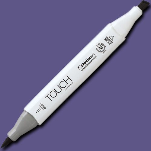 ShinHan Art 1210274-PB274 TOUCH Twin Brush, Violet Dark Marker; An advanced alcohol-based ink formula that ensures rich color saturation and coverage with silky ink flow; The alcohol-based ink doesn't dissolve printed ink toner, allowing for odorless, vividly colored artwork on printed materials; EAN 8809326961000 (SHINHANART1210274PB274 SHINHAN ART 1210274-PB274 19929-6620 ALVIN TWIN BRUSH VIOLET DARK MARKER)