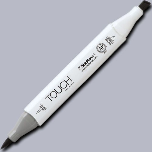 ShinHan Art 1212030-CG3 TOUCH Twin Brush, Cool Grey 3 Marker; An advanced alcohol-based ink formula that ensures rich color saturation and coverage with silky ink flow; The alcohol-based ink doesn't dissolve printed ink toner, allowing for odorless, vividly colored artwork on printed materials; EAN 8809309664980 (SHINHANART1212030CG3 SHINHAN ART 1212030-CG3 19929-2830 ALVIN TWIN BRUSH COOL GREY 3 MARKER)