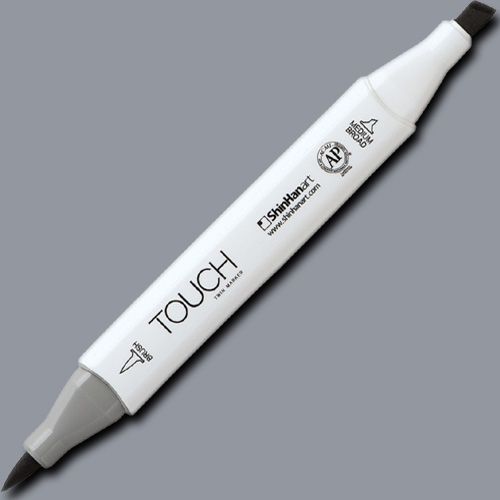 ShinHan Art 1212050-CG5 TOUCH Twin Brush, Cool Grey 5 Marker; An advanced alcohol-based ink formula that ensures rich color saturation and coverage with silky ink flow; The alcohol-based ink doesn't dissolve printed ink toner, allowing for odorless, vividly colored artwork on printed materials; EAN 8809309665017 (SHINHANART1212050CG5 SHINHAN ART 1212050-CG5 19929-2850 ALVIN TWIN BRUSH COOL GREY 5 MARKER)