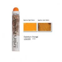 Shiva SP121220 Paintstik Oil Paint Artist Color Cadmium Orange; Made from refined linseed oil blended with a quality pigment and solidified into a convenient stick form for a rich, creamy, buttery consistency; Ideal for sketching, outlining, or covering large areas and colors are mixable; Can be spread or blended and used in conjunction with conventional oil paint; No unpleasant odors or fumes; UPC 717304061223 (SHIVASP121220 SHIVA-SP121220 PAINTSTIK-SP121220 PAINTING OIL) 