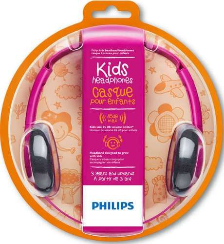 Philips SHK1000PK Kids Headband Headphones, Pink, 100mW Maximum power input, Frequency response 10 - 24000Hz, Impedance 32 ohm, Sensitivity 106dB, Soft ear cushions provide a comfortable and secure fit, Ultra lightweight headband for superb comfort and fit, Neodymium speaker drivers deliver pure balanced sound, UPC 609585237544 (SHK-1000PK SHK 1000PK SHK-1000-PK SHK1000)
