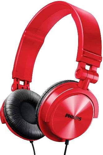 Philips SHL3050RD DJ Stereo Headphones, Red; 1000 mW Maximum power input; Frequency response 20 - 20000 Hz; Impedance 24 Ohm; Sensitivity 106 dB; Flat and compact foldable design for easy storage on the go; 32mm speaker driver delivers powerful and dynamic sound; Adjustable earshells and headband fits the shape of any head; UPC 609585245365 (SHL-3050RD SHL-3050/RD SHL3050R SHL3050)