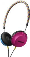 Philips SHL5100BP Strada Headband Headphones, Blue/Pink, 32 mW Maximum power input, Frequency response 19 - 21500 Hz, Impedance 32 Ohm, Sensitivity 104 dB, 32mm high-powered drivers deliver clear sound, Open acoustic design for natural sound, Light and slim headband for exceptional comfort, Fine-knit headband sleeve with a vivid design, UPC 609585237339 (SHL-5100BP SHL 5100BP SHL-5100-BP SHL5100) 