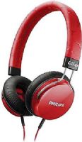 Philips SHL5300RD CitiScape Headband Headphones, Red, 40 mW Maximum power input, Frequency response 18 - 21600 Hz, Impedance 32 Ohm, Sensitivity 102 dB, 40mm high quality neodymium drivers for deep and rich bass, Closed acoustic design for greater bass and noise isolation, Flexible metal arm designed for long listening comfort, UPC 489518561270 (SHL-5300RD SHL5300-RD SHL5300/RD SHL5300) 