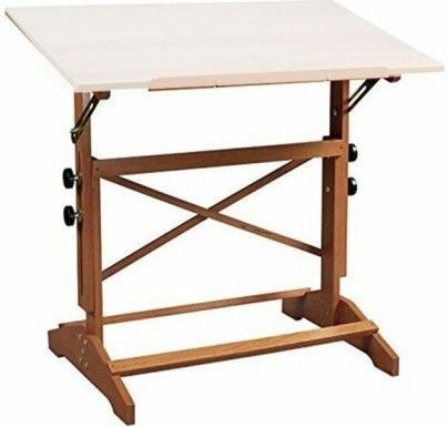 Alvin SHOP607 Pavilion Drafting Art Table Base ONLY; Solid Wood Base Construction; Strong, Stable, and Sturdy; 24
