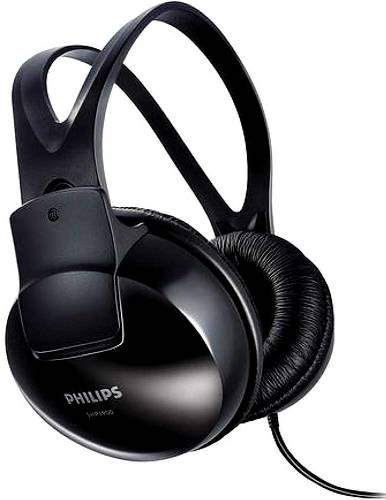 Philips SHP1900 Lightweight Stereo Headphones, Black, Frequency response 20 - 20 000 Hz, Impedance 32 ohm, Sensitivity 98 dB, Speaker diameter 40 mm, Ear pads improve comfort and bass response, Lightweight headband enhances comfort and prolongs, 2 m cable that lets you put the player in your bag, Covers the whole ear to optimize sound quality, UPC 489518560051 (SHP-1900 SHP 1900 SH-P1900)