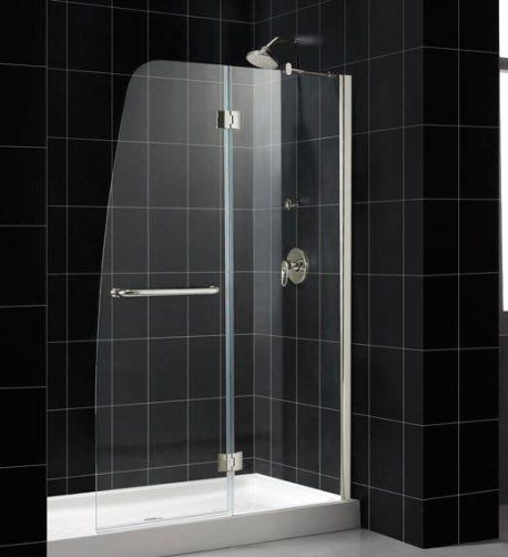 Dreamline SHTRDR-30600-31-04 Aqua Shower Door & Tray Combo, Brushed Nickel Frame Finish, Tempered 1/4