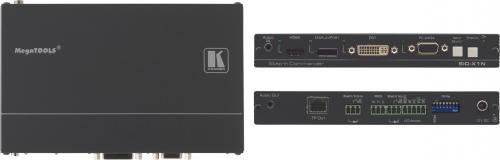 Kramer Electronics KRA-SIDX1N 4-Input Multi-Format Video over DGKat Transmitter & Step-In Commander; Compatible Switcher - VP-81SIDN; HDTV Compatible; HDCP Compliant. - Works with sources that support HDCP repeater mode; HDMI Support - x.v.Color: and 3D; Data Equalization and Reclocking; Input Signal Detection - Based on video clock presence; Automatic Analog Audio Detection and Embedding; Local Balanced Audio De-embedding (SIDX1N SID-X1N SID-X1N BTX)