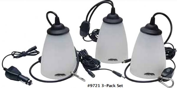Sierra Wave 9721 Portable Area Light Set, Set of 3, White Color; 88 Super-bright LEDs; 400 Lumens; Carabiner clip; Dimensions 5.5 x 4 Light Globe; Weight 1.5 lbs; UPC 769372097215 (SIERRAWAVE9721 SIERRAWAVE-9721 SIERRAWAVE 9721 SIERRA WAVE 9721)