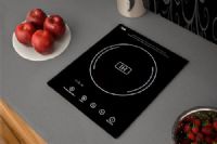 Summit SINC1110 Built-in Induction Cooktop, Ceran Black Glass Surface, 1800 watts of power, 7-piece collection includes three pots with heat-resistant glass lids and one 9 1/2 inch skillet, Digital Burner Temperature Control, Automatic pan recognition, Ten power levels, Electromagnetic heat, LED display, Timer, Beveled edge, Easy cleanup, UPC 761101021119 (SINC1-110 SINC1110 SINC1 110) 