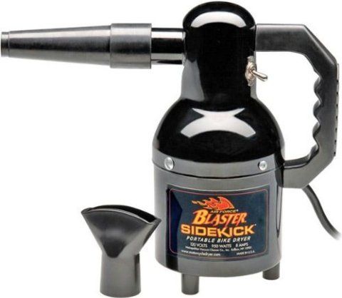 Metrovac 103-142034 Model SK-1 Air Force Blaster Sidekick Portable Motorcycle Dryer, 120V 950-Watt Motor, 1.3 Peak Horse Power, Hand-Held Dryer Blasts Away Water With Warm, Filtered Air, Leaving The Bike Or Other Vehicle, Pre-Assembled With 12 Grounded Power Cord, Powerful Air Blows Water Out Of Small Crevices With Air Volume Of 160 Mph And Air Speed Of, Dimensions 10