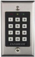 Seco-Larm SK-1011-SQ ENFORCER Indoor Stand-Alone Access Control Keypad; 100 Users; 1 Output: Form C relay, 5A@28VDC; 100 Unique 4~8 digit codes; 10000 Possible user code combinations; Durable and attractive stainless-steel face; Easily delete individual codes; Programmable lockout or duress output after 5~10 unsuccessful attempts to key in a codeg; UPC 676544003311 (SK1011SQ SK1011-SQ SK-1011SQ)  
