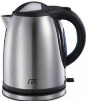 Sunpentown SK-1268S Stainless Cordless Electric Kettle, 1.2 liters capacity, Stainless steel body with stainless trim on base, Patented STRIX temperature controller, Powerful 1500W heating element for rapid boiling, Cord-free kettle easily removes from base, 360 degrees swivel base, Concealed heating element, Cord storage, UPC 876840004368 (SK1268S SK 1268S SK-1268) 