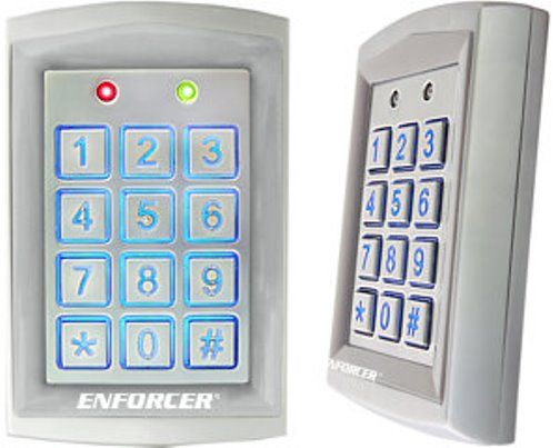 Seco-Larm SK-1323-SDQ ENFORCER Sealed Housing Weatherproof Outdoor Stand-Alone Digital Access Keypad; 12~24 VAC/VDC operation; 1010 Users (Output #1: 1000 users, Output #2: 10 users); 2 Form C relays, each rated 1 Amp @ 30VDC; Each relay has programmable output time from 1~99 seconds or toggle; UPC 676544011088 (SK1323SDQ SK1323-SDQ SK-1323SDQ) 