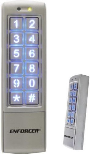 Seco-Larm SK-2323-SDQ ENFORCER Mullion-Style Outdoor Stand-Alone Digital Access Keypad; 12~24 VAC/VDC operation; 1010 Users (Output #1: 1000 users, Output #2: 10 users); 2 Form C relays, each rated 1 Amp @ 30VDC; Each relay has programmable output time from 1~99 seconds or toggle; UPC 676544011064 (SK2323SDQ SK2323-SDQ SK-2323SDQ) 
