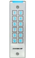 Seco-Larm SK-2323-SPAQ ENFORCER Mullion-Style Piezoelectric Outdoor Stand-Alone Digital Access Keypad with Built-In Proximity Car Reader; No moving parts allows the keypad to withstand heavy use; 12~24 VAC/VDC operation; 1010 Users (Output #1: 1,000 users, Output #2: 10 users); 2 Form C relays, each rated 1 Amp @ 30VDC; UPC 676544014157 (SK2323SPAQ SK2323-SPAQ SK-2323SPAQ)  