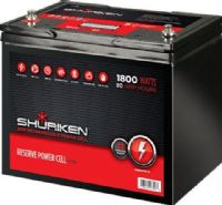 Shuriken SK-BT80 Car Battery Power Cell, 1800 Watts, 80 Amp Hours, 12 Volt, Large size, Absorbed glass mat technology, Can be mounted in any position, Can be fully discharged and re-charged 100’s of times, 10.25" W x 8" H x 6.75" D, UPC 086429173433 (SKBT80 SK-BT80 SK BT80)  