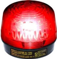 Seco-Larm SL-126-A24Q/R Strobe Light, Red; For 6- to 24-Volt use; 100000 Candle power; Easy 2-wire installation, regardless of voltage; If the strobe light is being powered by a backup battery, as the battery is drained, the strobe light will continue to function; Perfect for “informative” household burglar alarm use; UPC 676544010814 (SL126A24QR SL-126-A24Q-R SL-126-A24Q SL126-A24Q/R SL-126A24Q/R)  